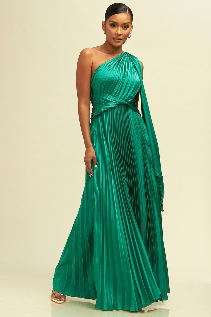 Vestido verde un hombro – Santoral